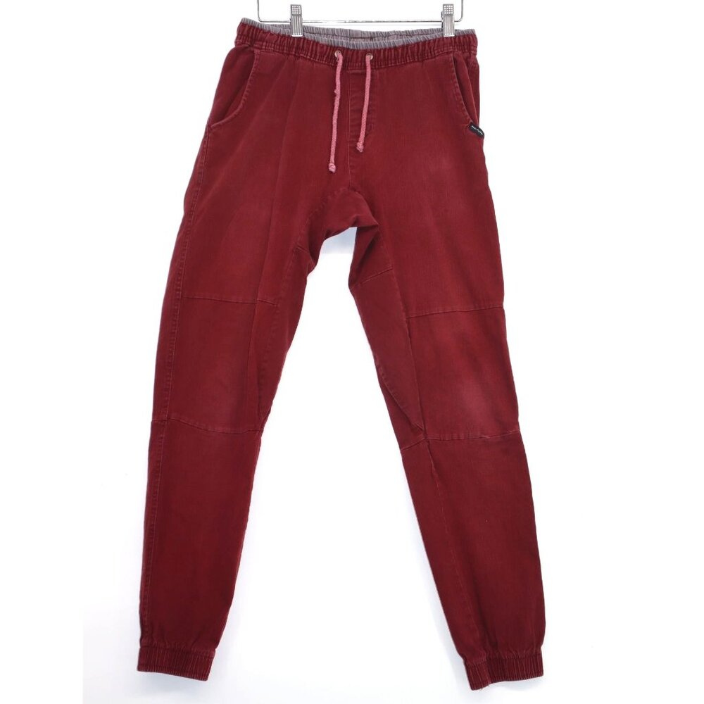 Phat Farm Mens Stretch Jogger Pants With Drawstring Waist Red Sz M Cotton Blend